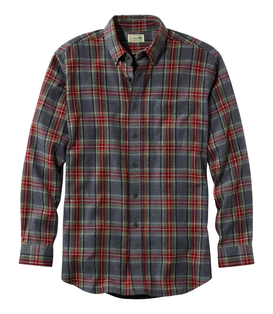 Scotch Plaid Flannel Shirt  Traditional Fit Men's Regular Versatile Clothing Non-Iron