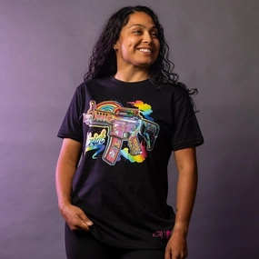 Soft and Light Wear Women's Frankly Patriotic Boyfriend Fit T-Shirt - Black