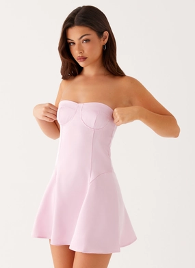Tamika Mini Dress - Pink Lazy Pick luxe feel