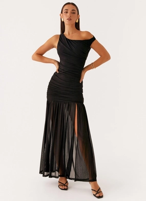 Pavilion Maxi Dress - Black Sleek Volume