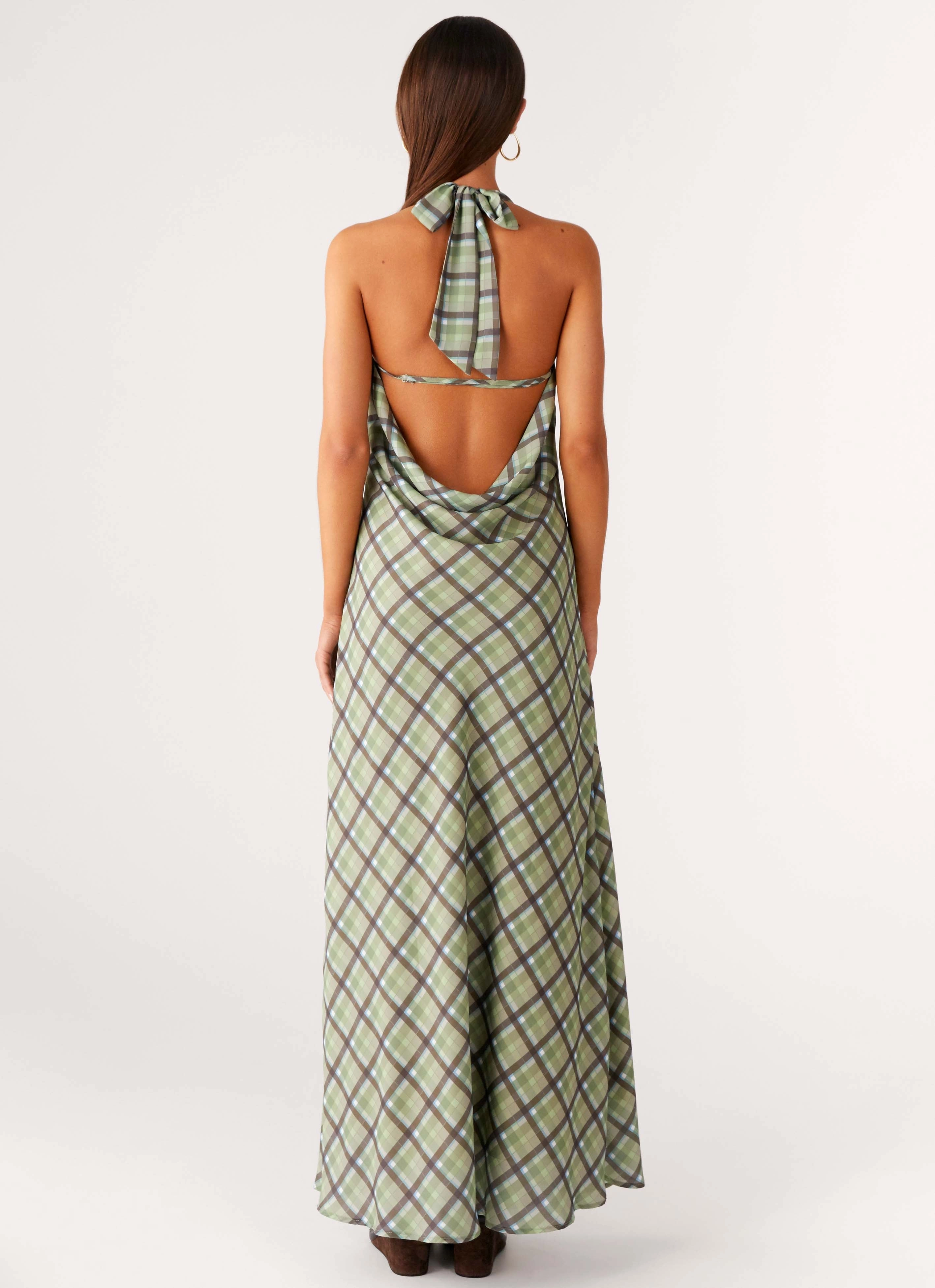 Coralie Maxi Dress - Cedar Check Pop Texture Moment Glow