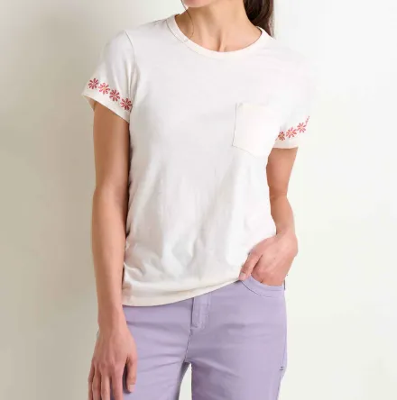 W'S PRIMO SS CREW EMBROIDERED All-day Comfort