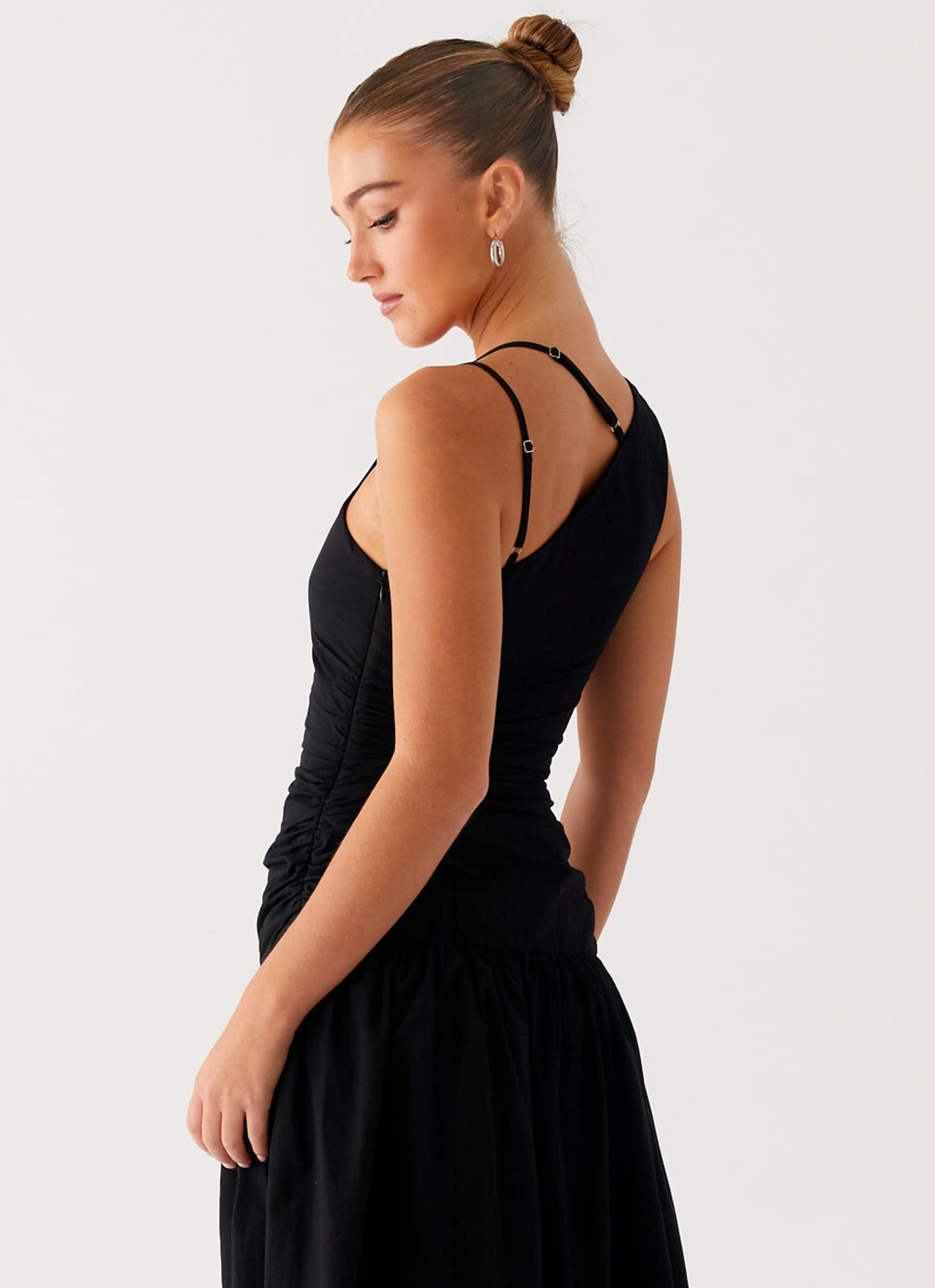 Soft and Light Dreamy Look Cortez Maxi Dress - Black