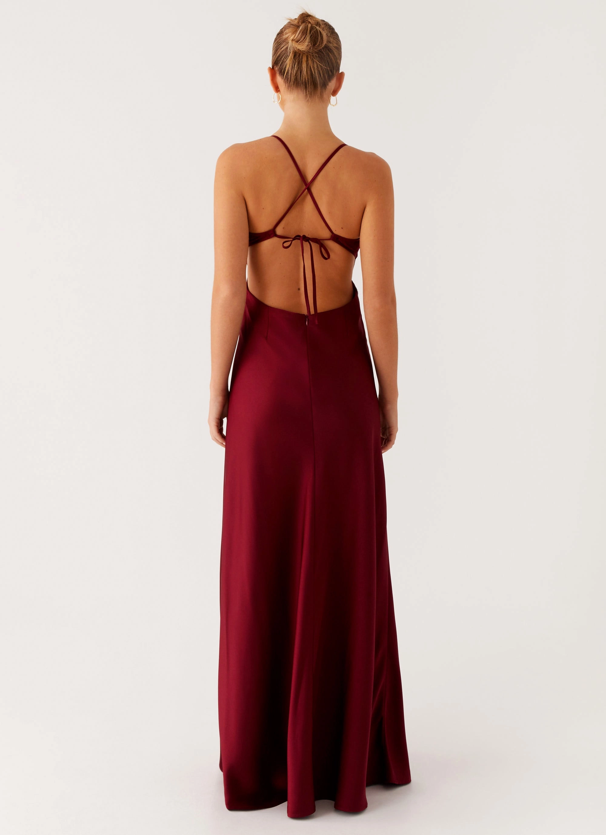 Natural Aesthetic Joanie Maxi Dress - Maroon