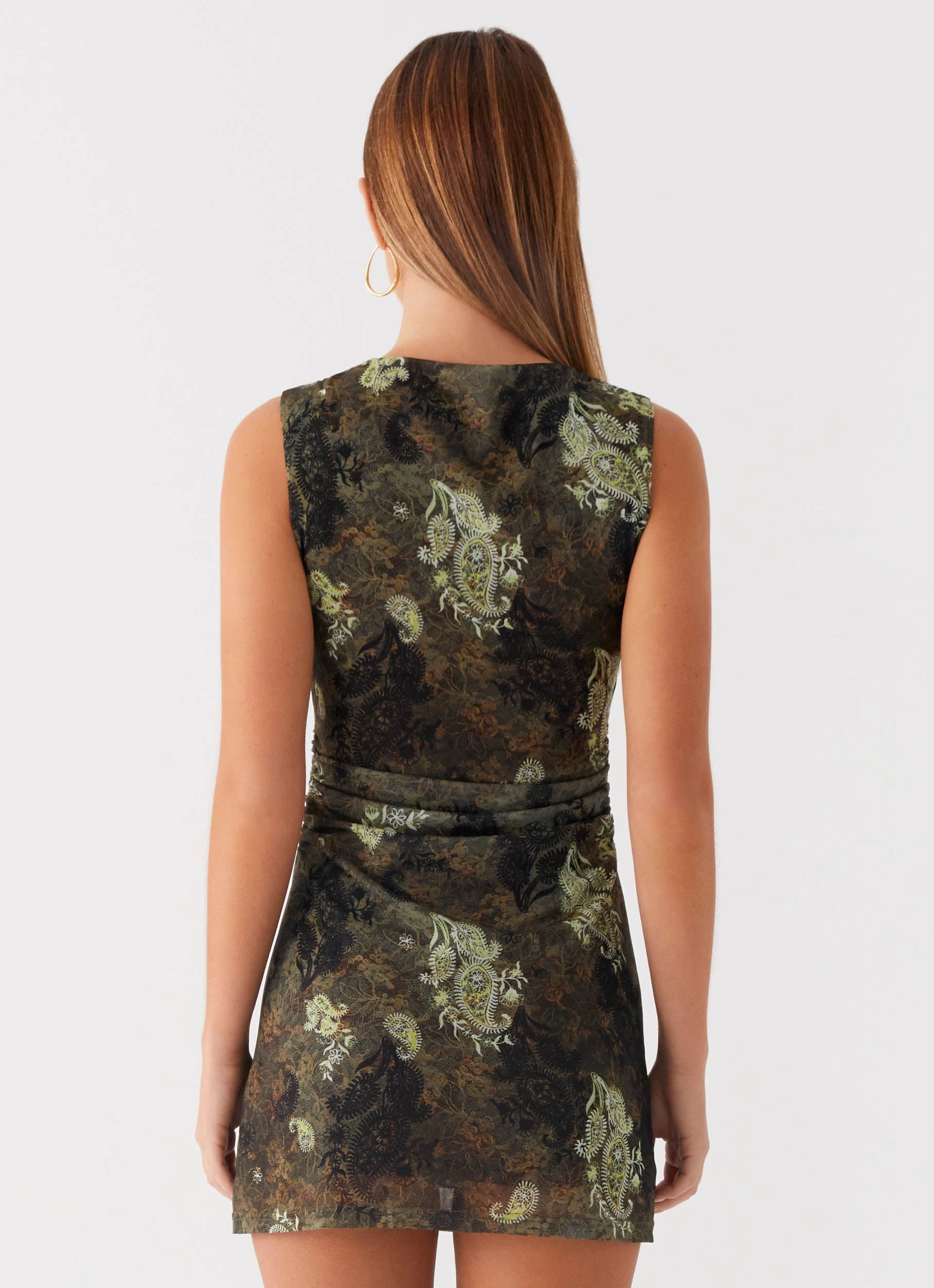Zella Mini Dress - Cyber Floral Trendy Look Sporty-Look