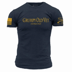 Grumpy Old Vet T-Shirt - Midnight Navy Abrasion Resistant Fabric