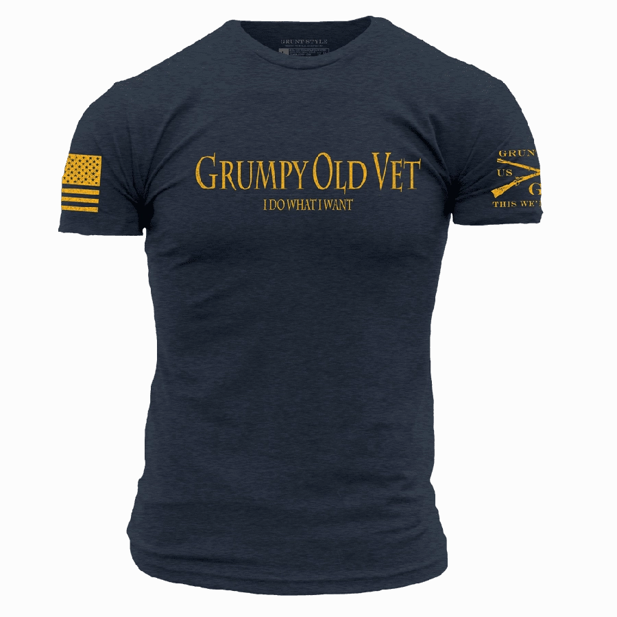 Grumpy Old Vet T-Shirt - Midnight Navy Soft and Lightweight