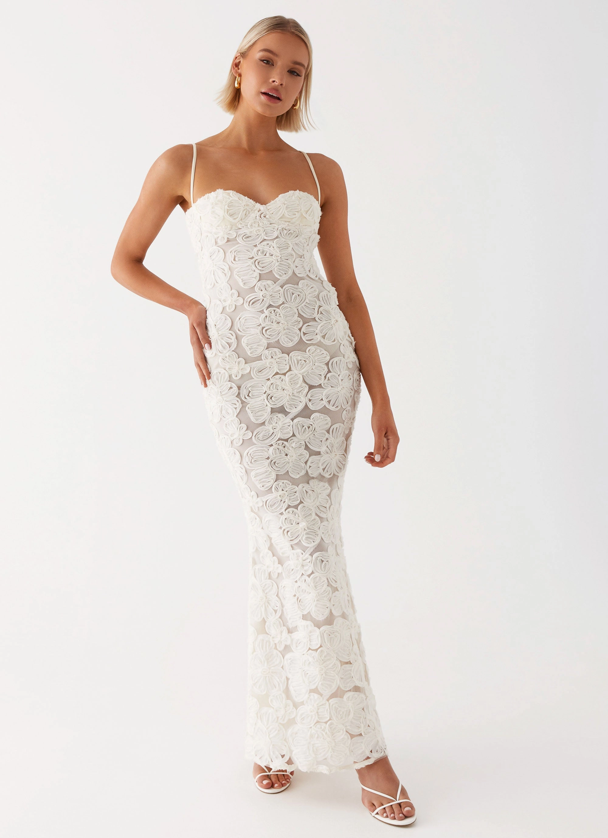 That Girl Maxi Dress - Ivory Flattering Cut