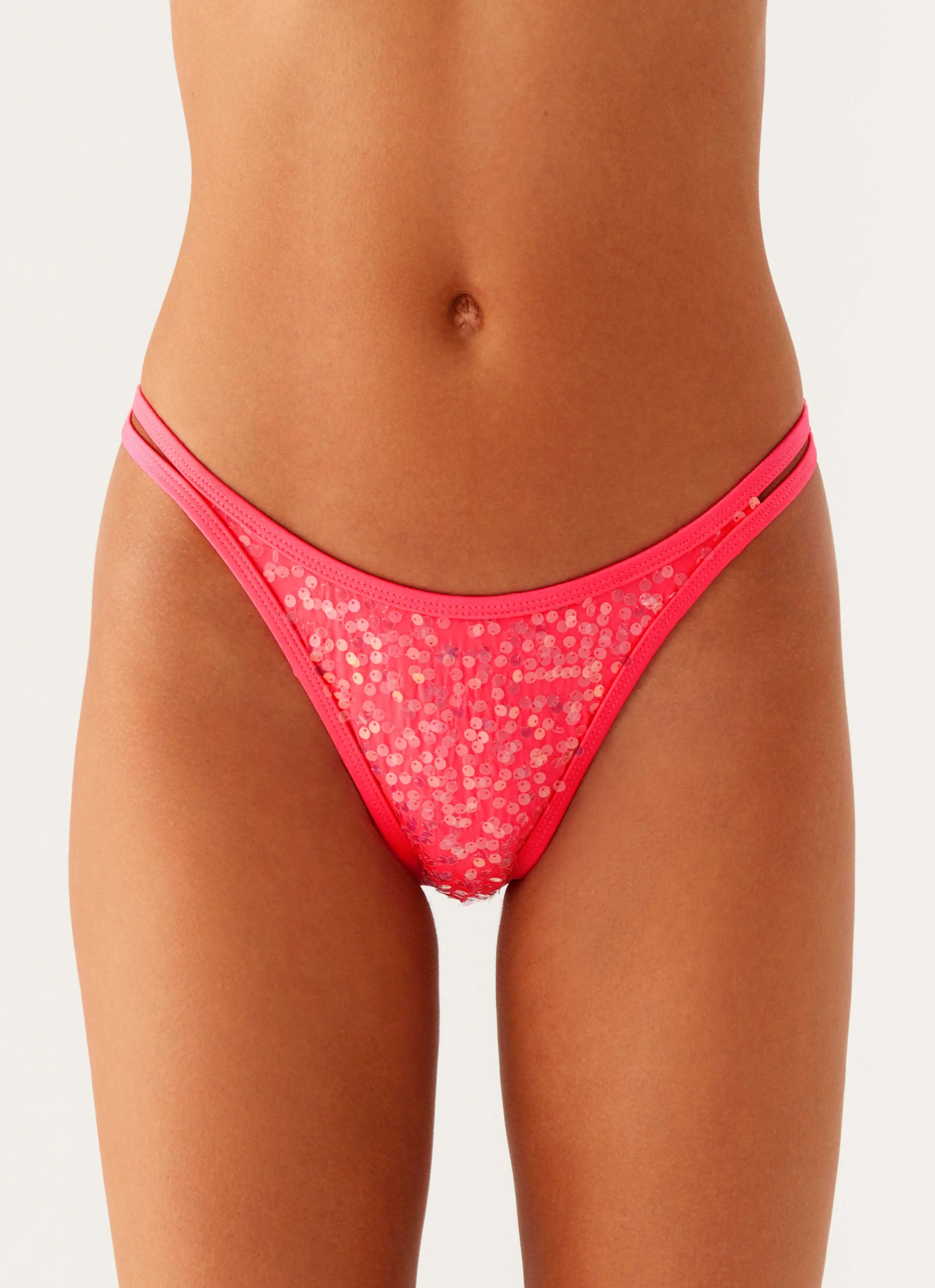 Relaxation Swim Dynamic look Croatia Bikini Bottoms - Pink Sequin