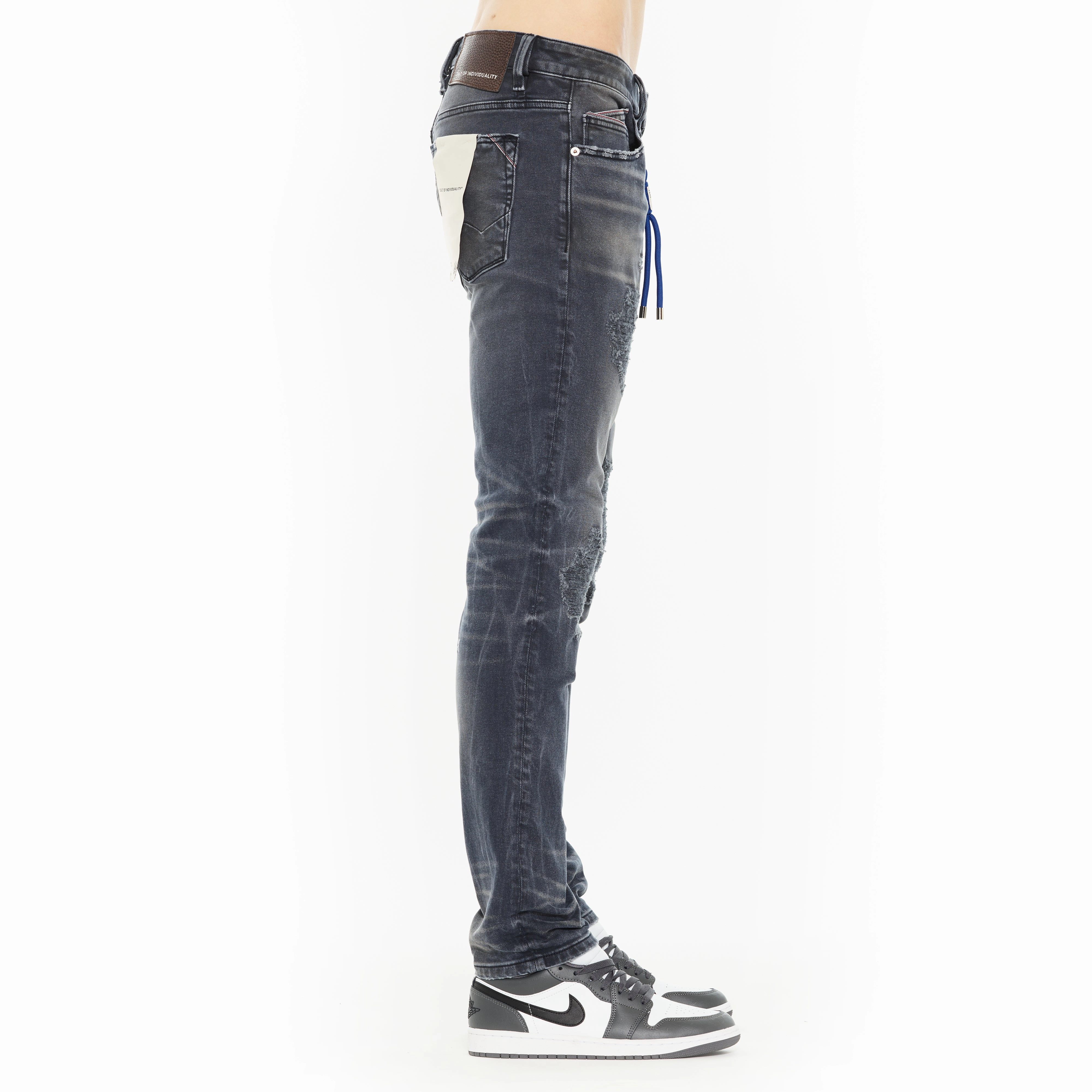 School Fit Stretch Unisex Wear Classic Wear Cult's Rocker Slim 602 Jeans in Noir