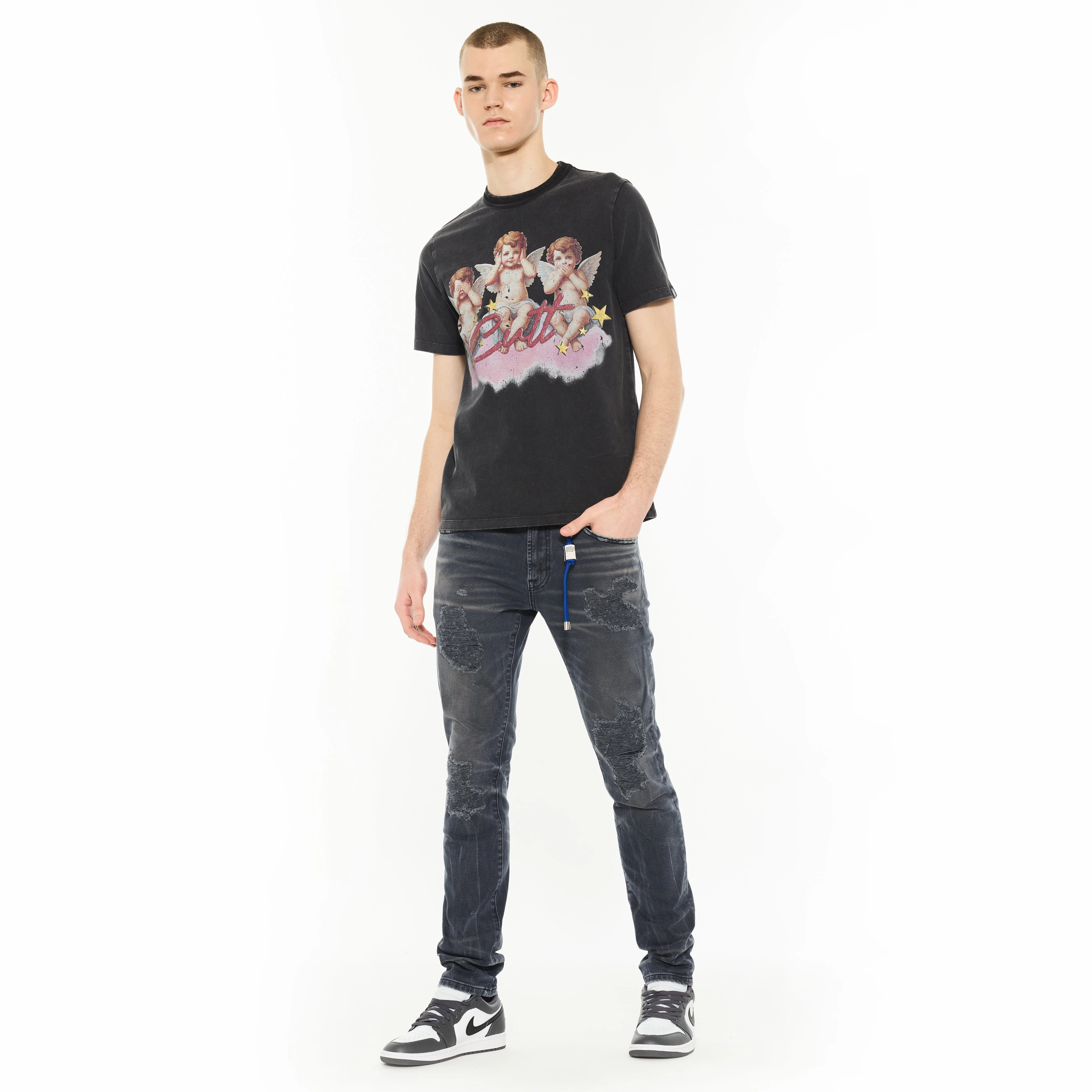 Cult's Rocker Slim 602 Jeans in Noir Neutral Fabric Eco Friendly Dye