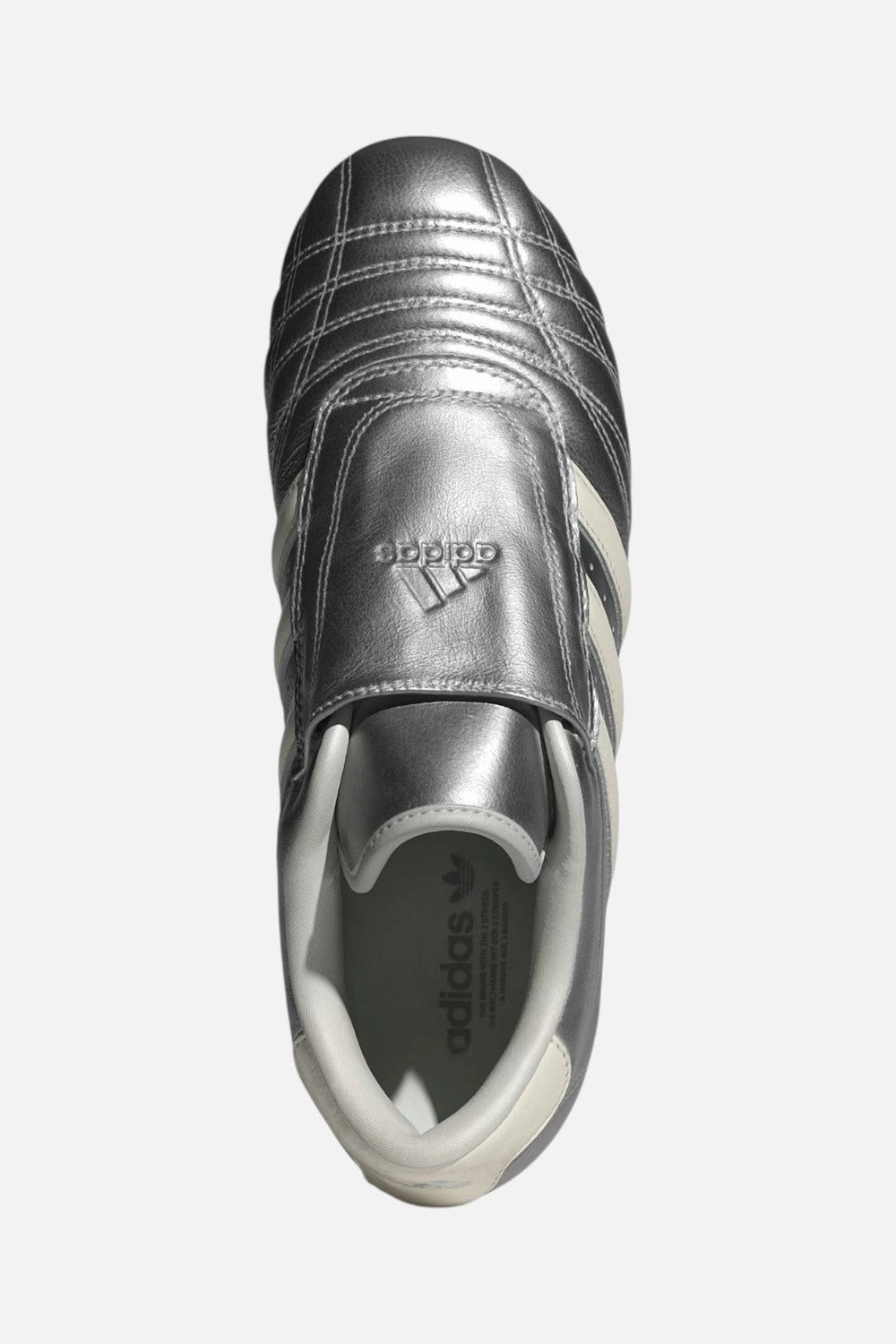 Heel Pad Move All Day Adidas Taekwondo Shoes in Silver Metallic / Off White / Gum