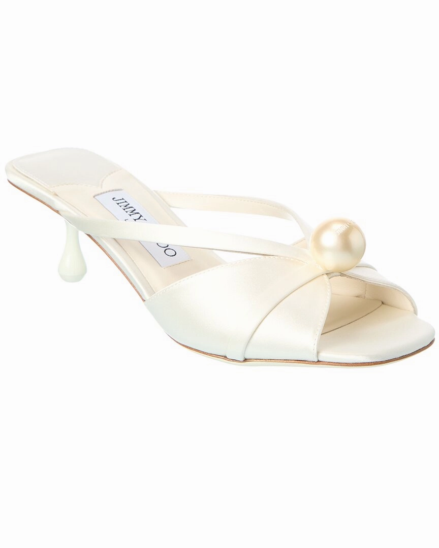 Jimmy Choo Siva 50 Satin Mule Durable Outsole Material