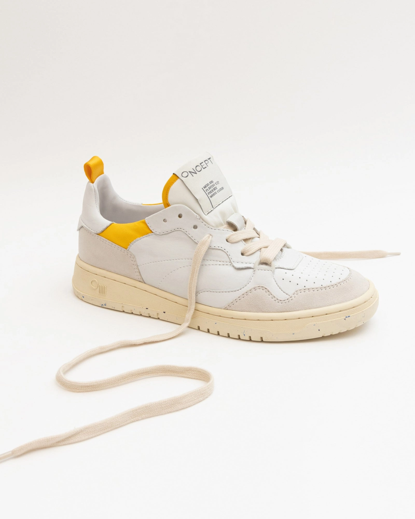 Oncept Phoenix Sneakers in White Cloud breathable panels