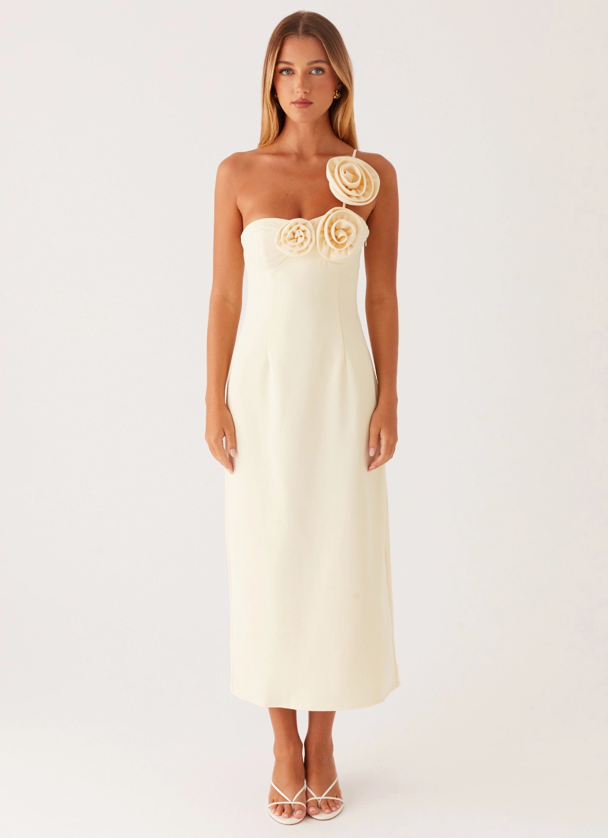 Sweetpea Midi Dress - Yellow Calm Energy