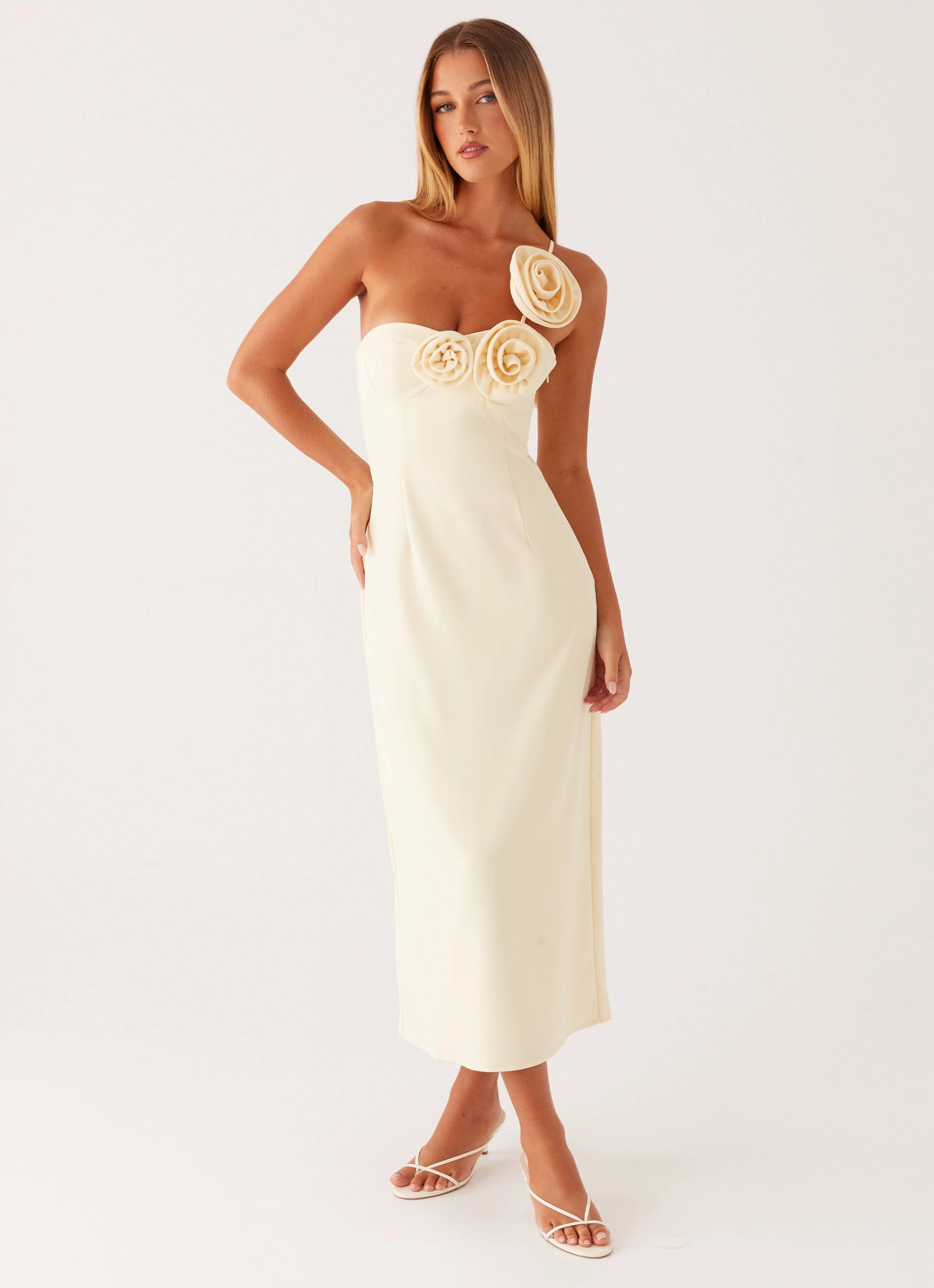 Sweetpea Midi Dress - Yellow Cool Undertone