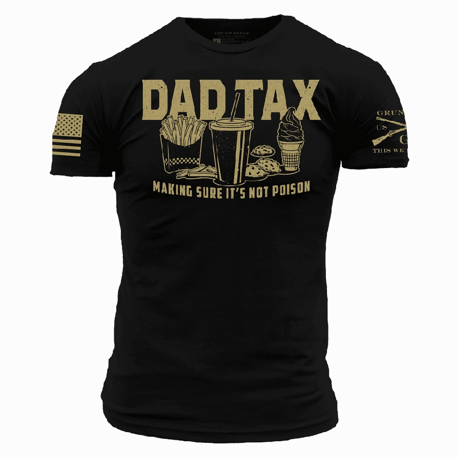 Cozy Wear Design Sport Wear Dad Tax T-Shirt - Black