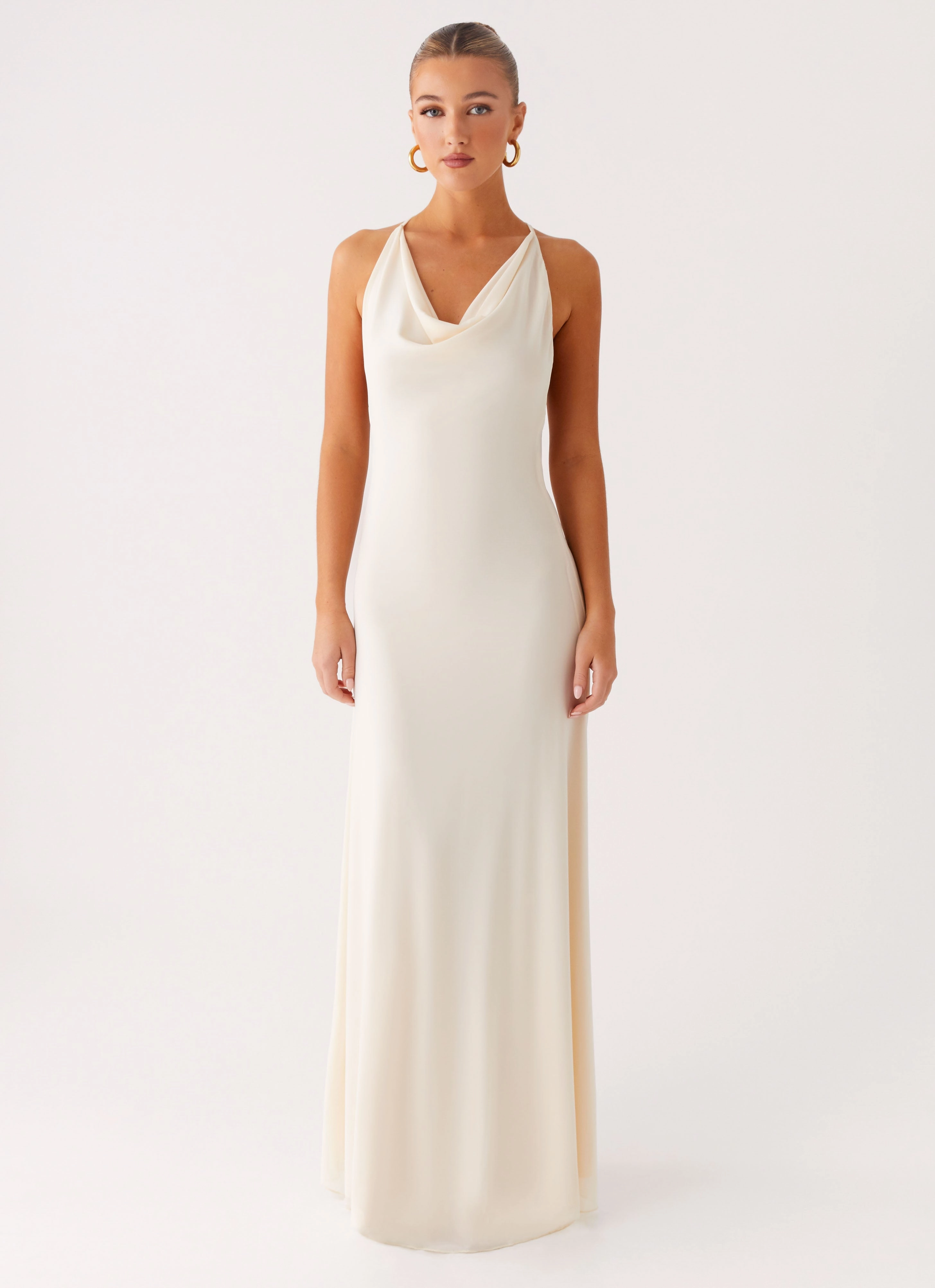 Subtle design High-Fashion Dahliana Maxi Dress - Off White