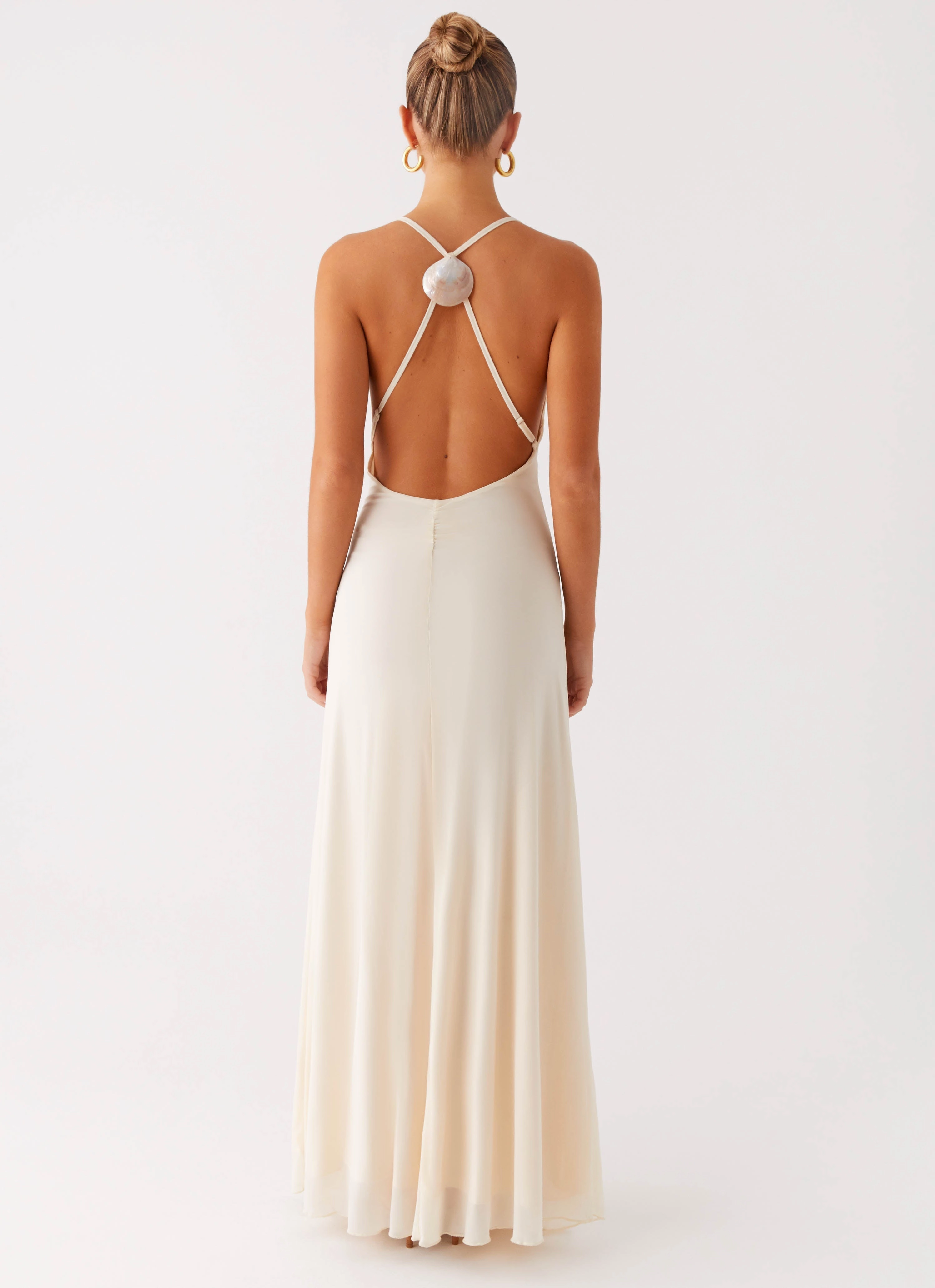 Dahliana Maxi Dress - Off White Chilly Day Layers
