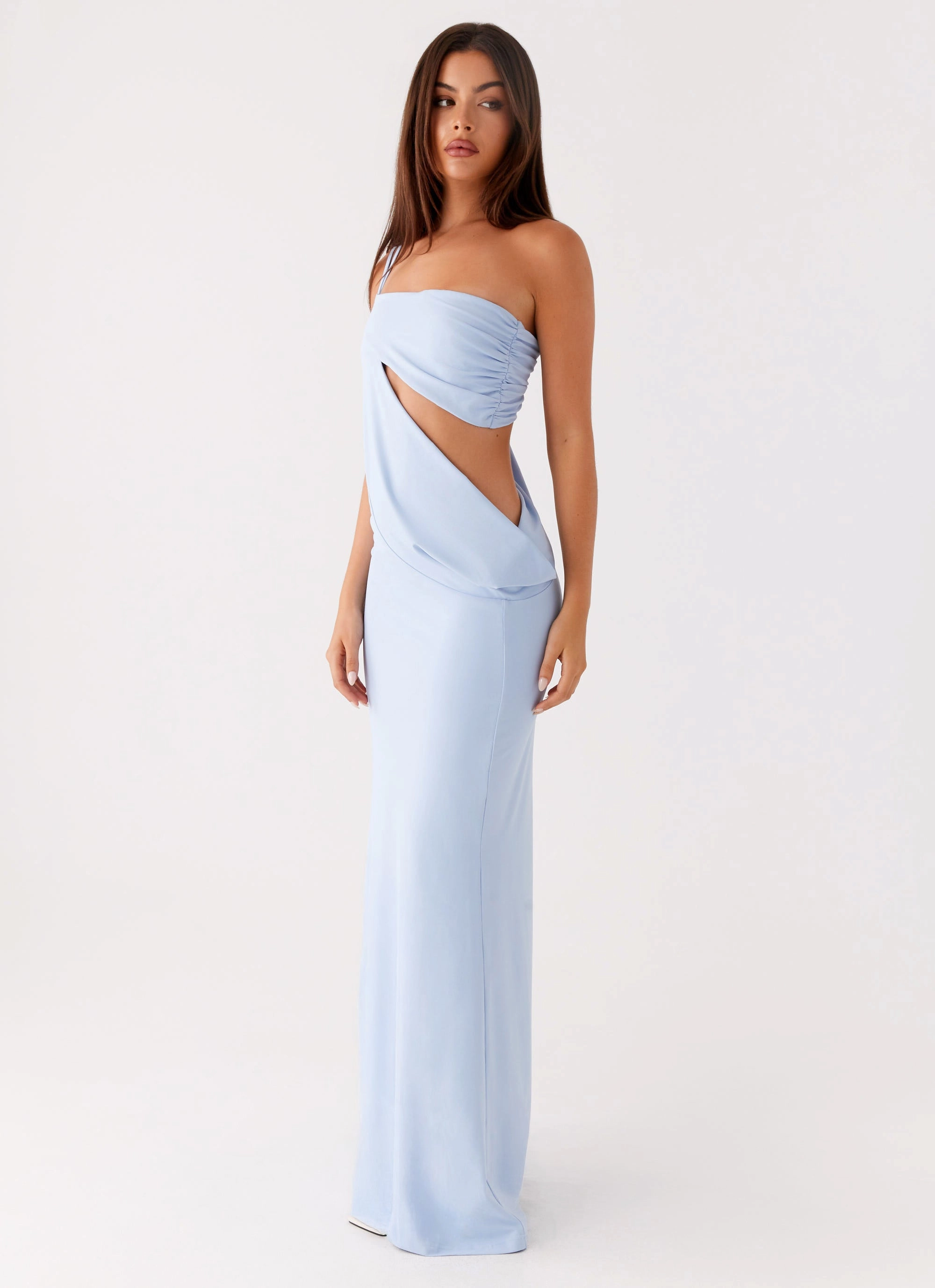 Dani Maxi Dress - Blue Minimal Fit Sophisticated Vibe
