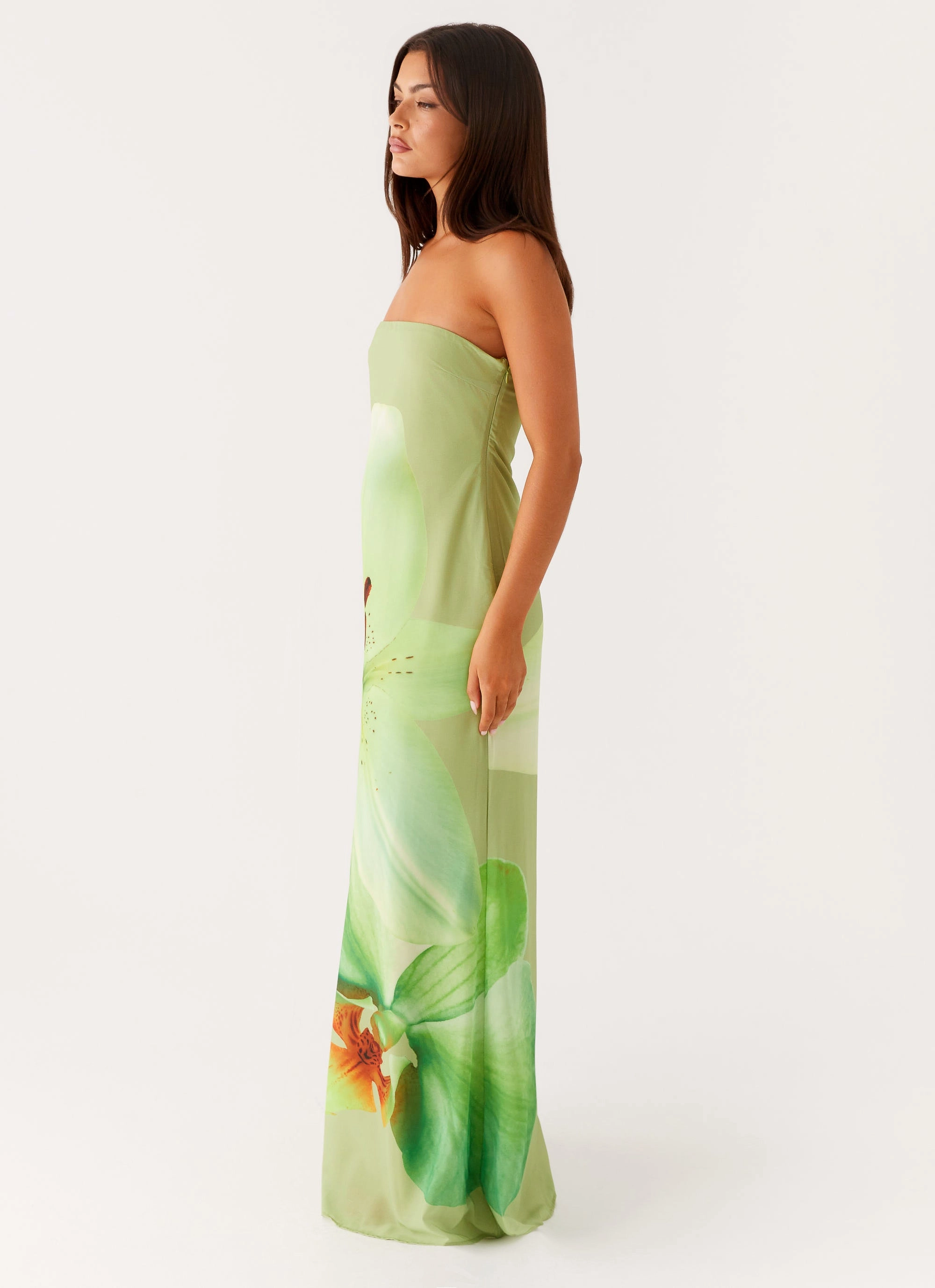 Darcy Maxi Dress - Green Floral Street Edge