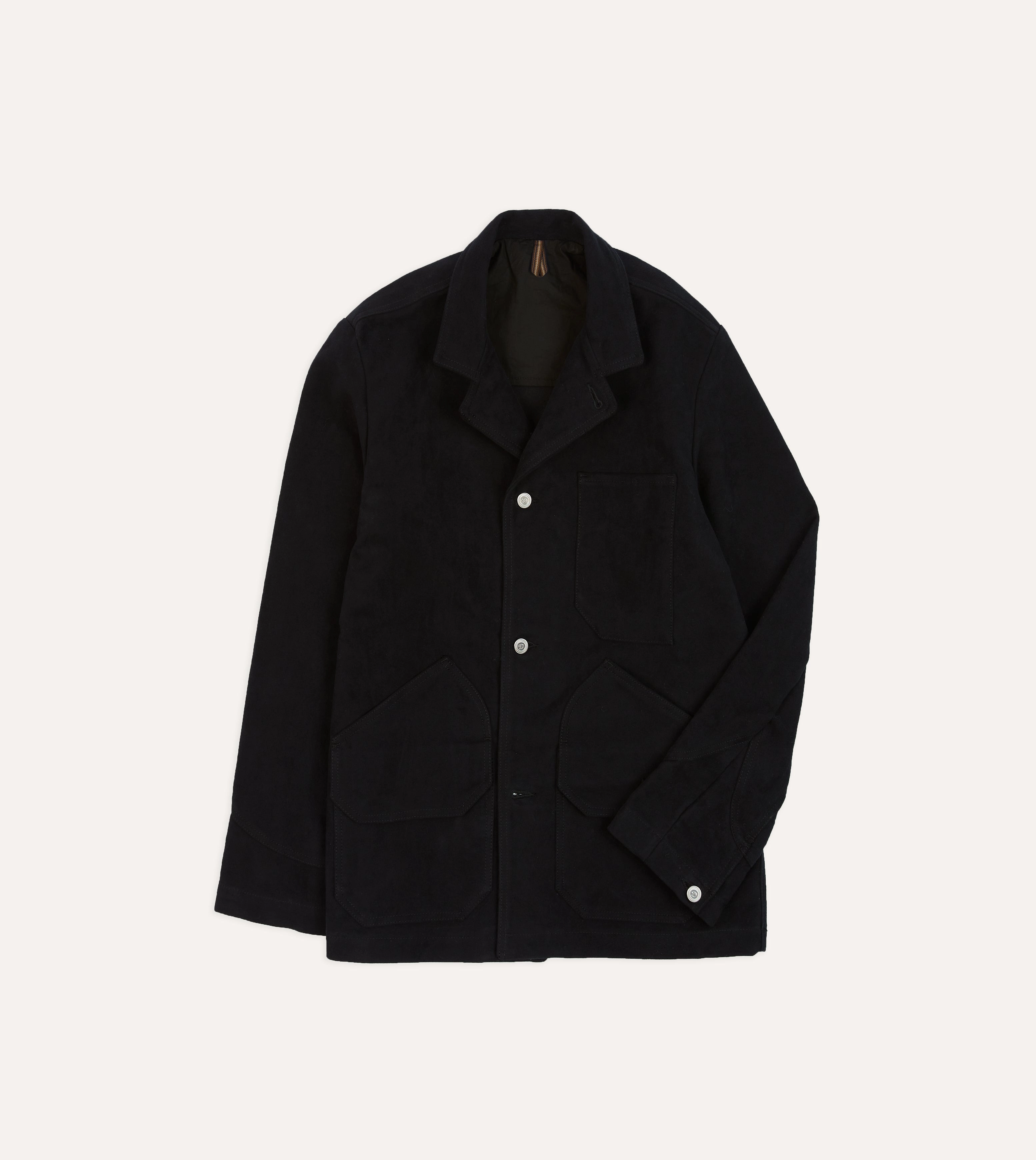 Travel Day Dark Navy Moleskin Utility Jacket