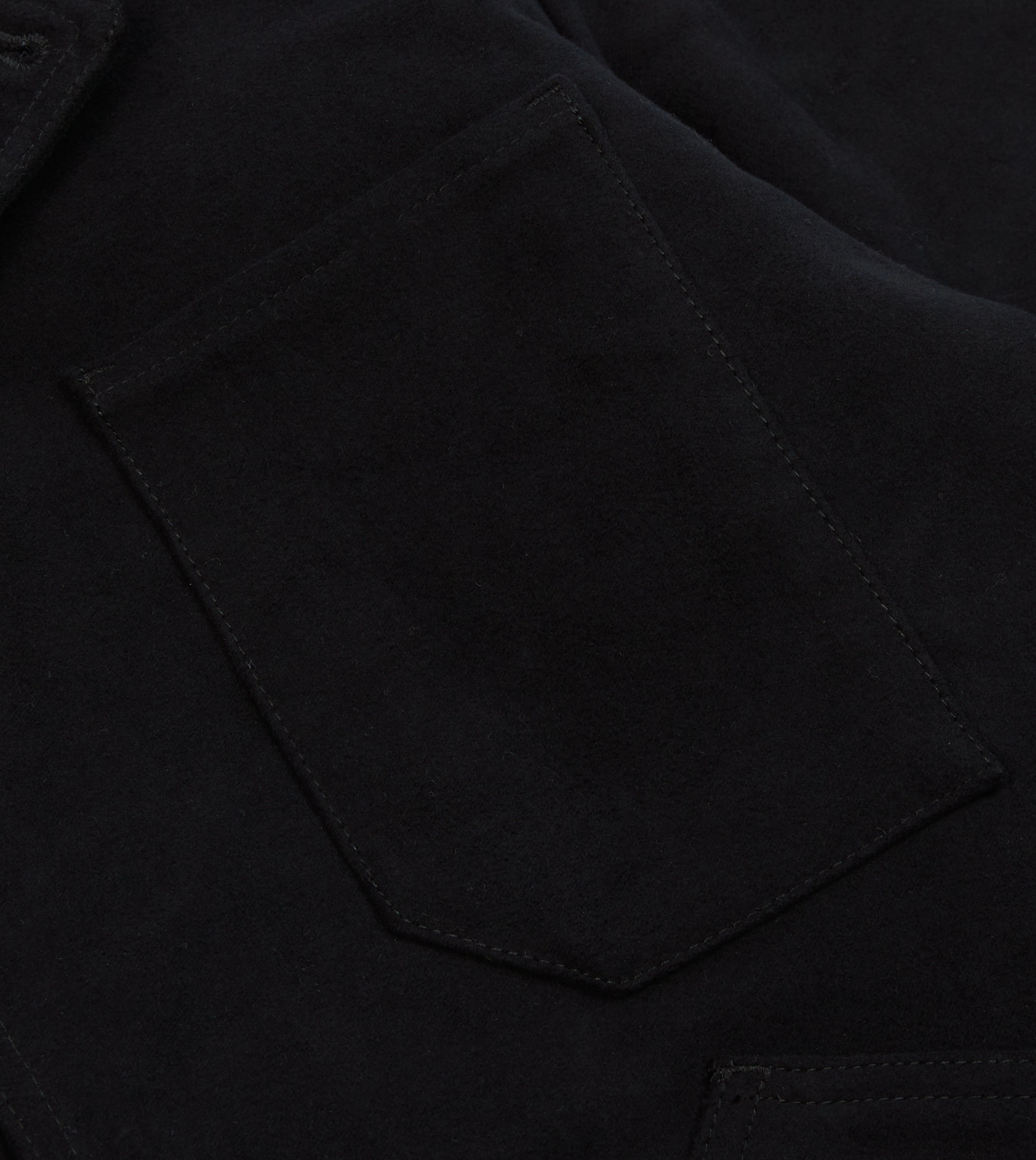 Dark Navy Moleskin Utility Jacket suitable for modeling