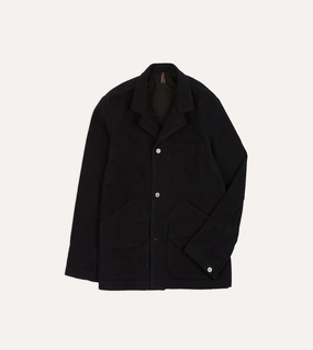 Travel Day Dark Navy Moleskin Utility Jacket