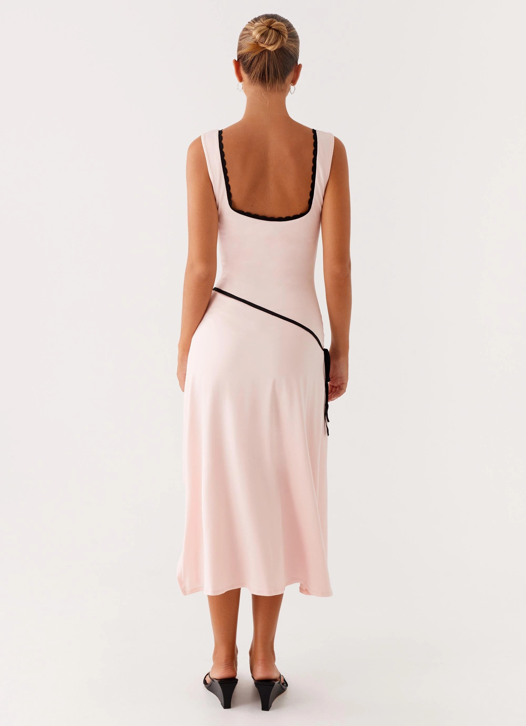 Darlene Midi Dress - Pink cut out