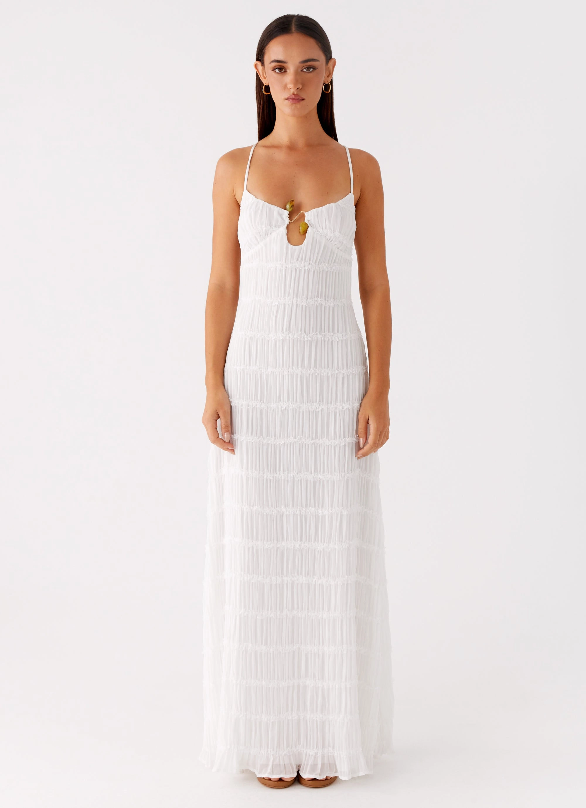 Darwin Maxi Dress - White Midi-Length Red Carpet