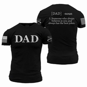 Dad Defined T-Shirt - Black Light Flex Fit Round neck simplicity
