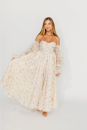 Vibrant Design Timeless Fit Look Dear Lily Maxi Dress in Lilac - Bump Friendly