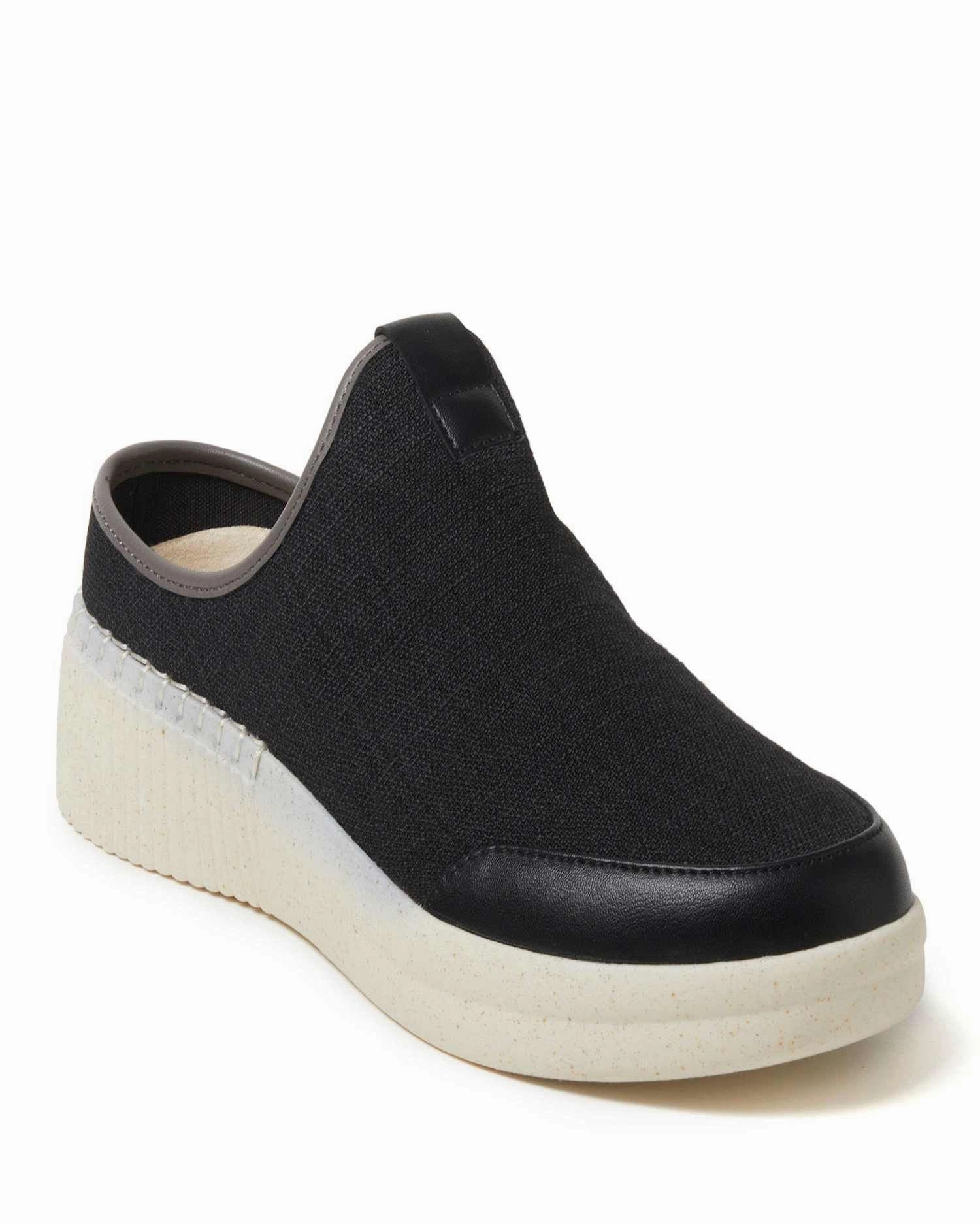Dearfoams Women's Lila Mule Slip-On Sneaker PaddedCollar