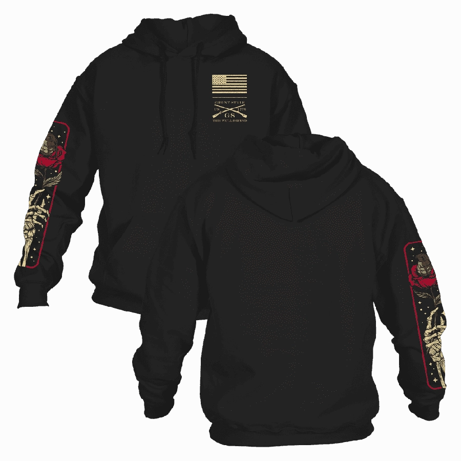 rollerblade wear Death Rose Hoodie - Black