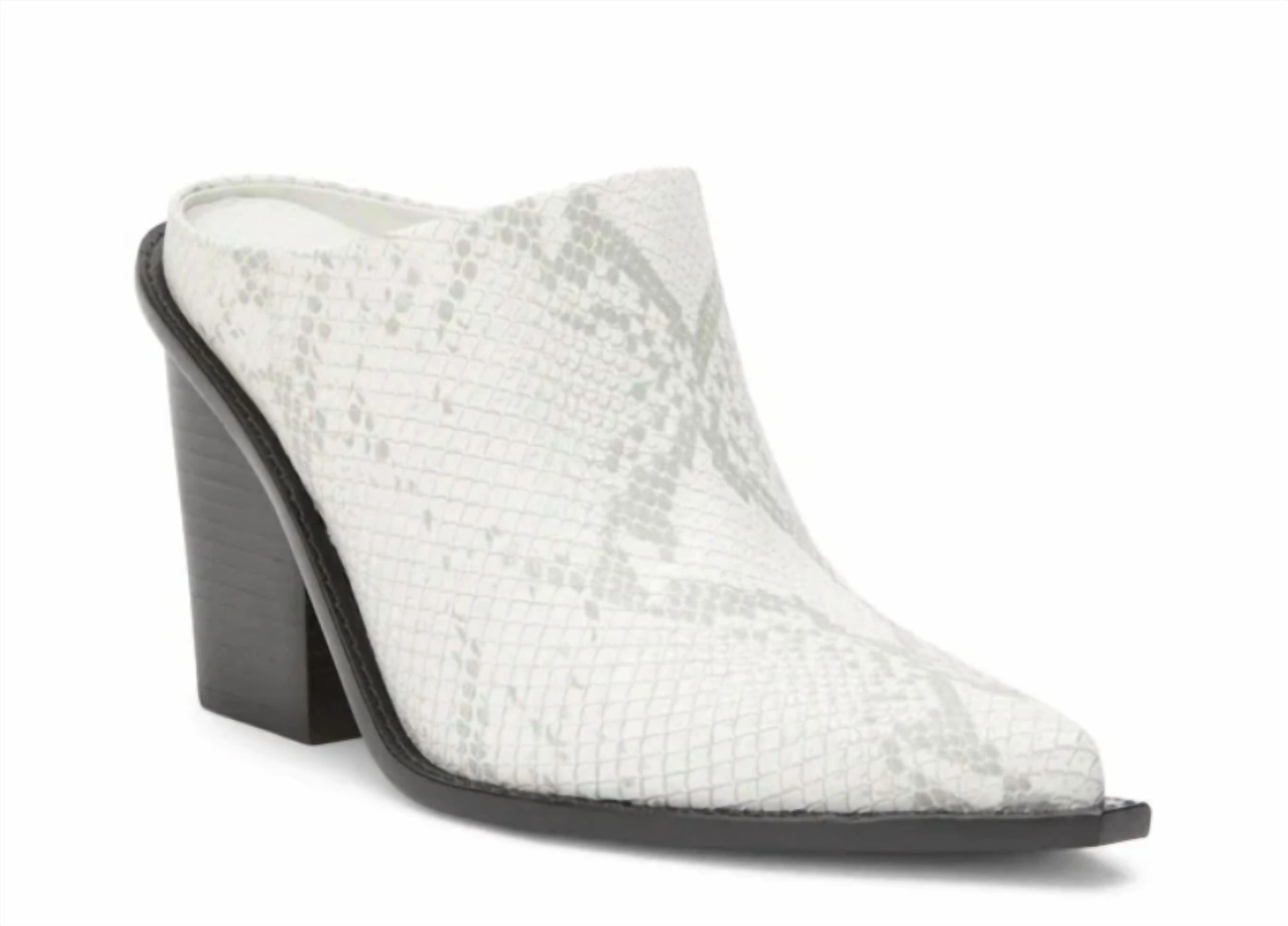 Anti   Slip Pattern Deena Mule In White Snake
