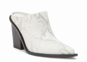 Light Foot Ankle Strap Deena Mule In White Snake