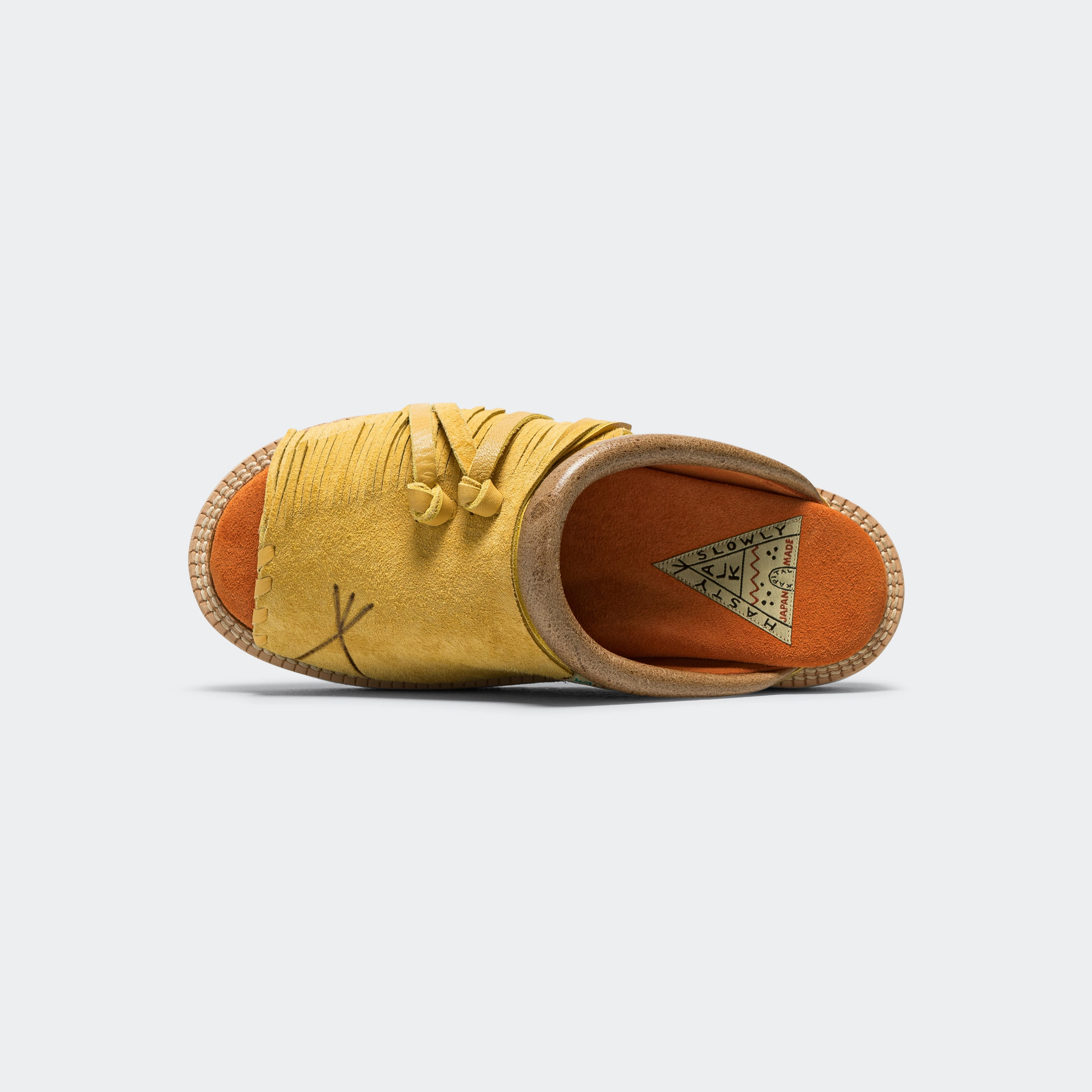 Outdoor Use Smart Look Deer Leather Pueblo Sabot - Yellow