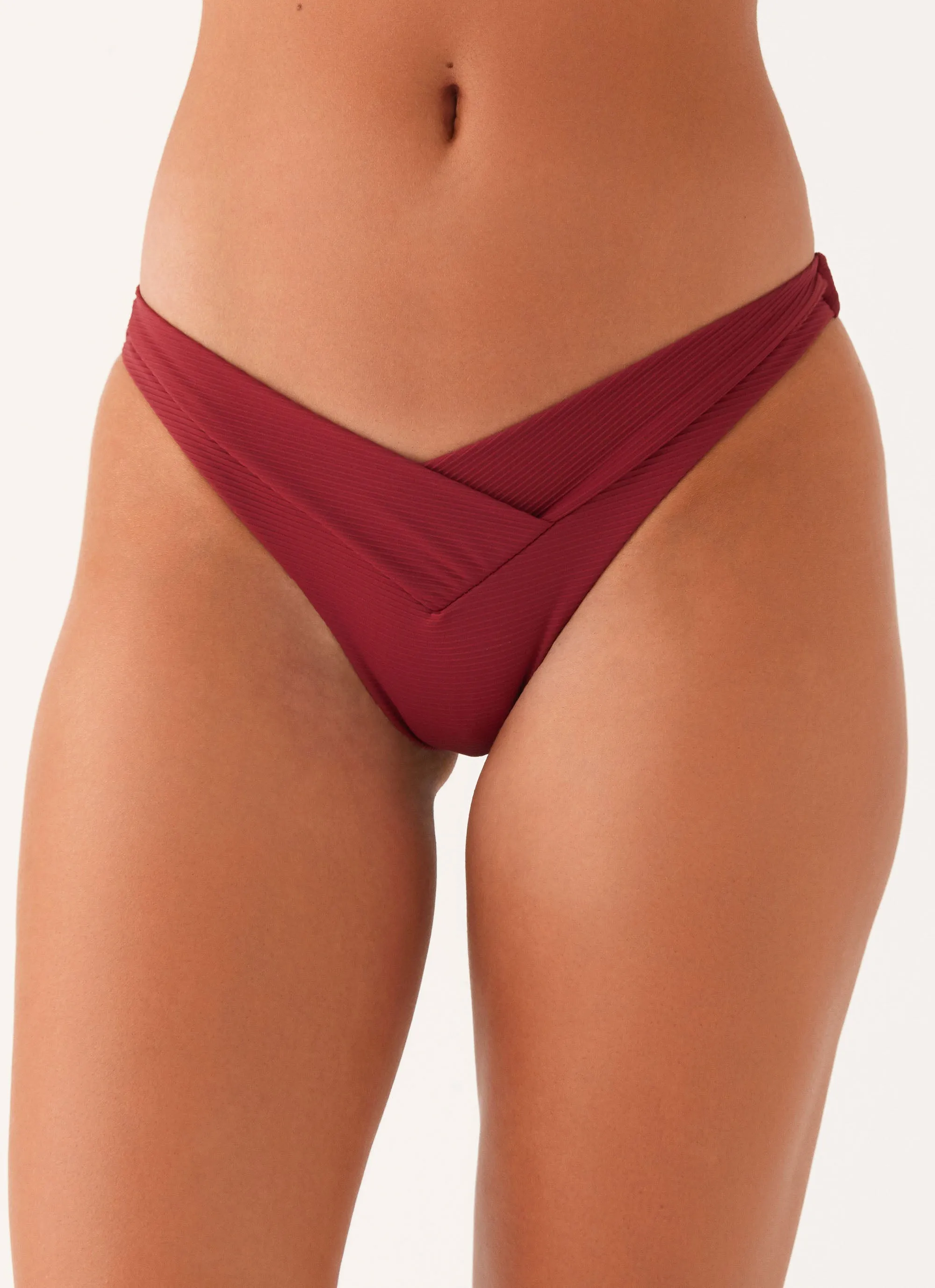 Delta Bikini Bottoms - Mulberry Supportive Fit Seaside Vibes