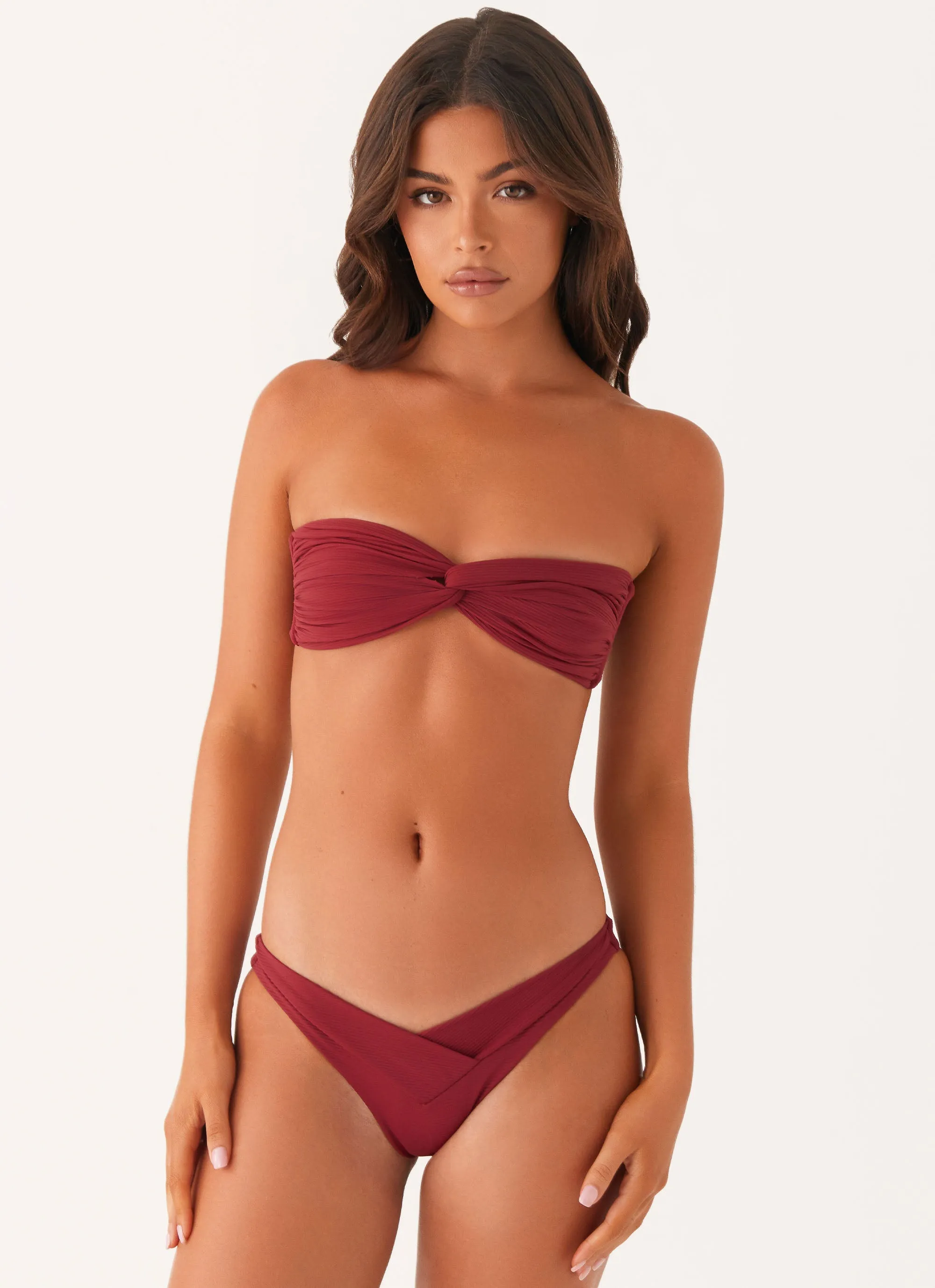 Delta Bikini Bottoms - Mulberry Coastal-Style Convertible Strap System