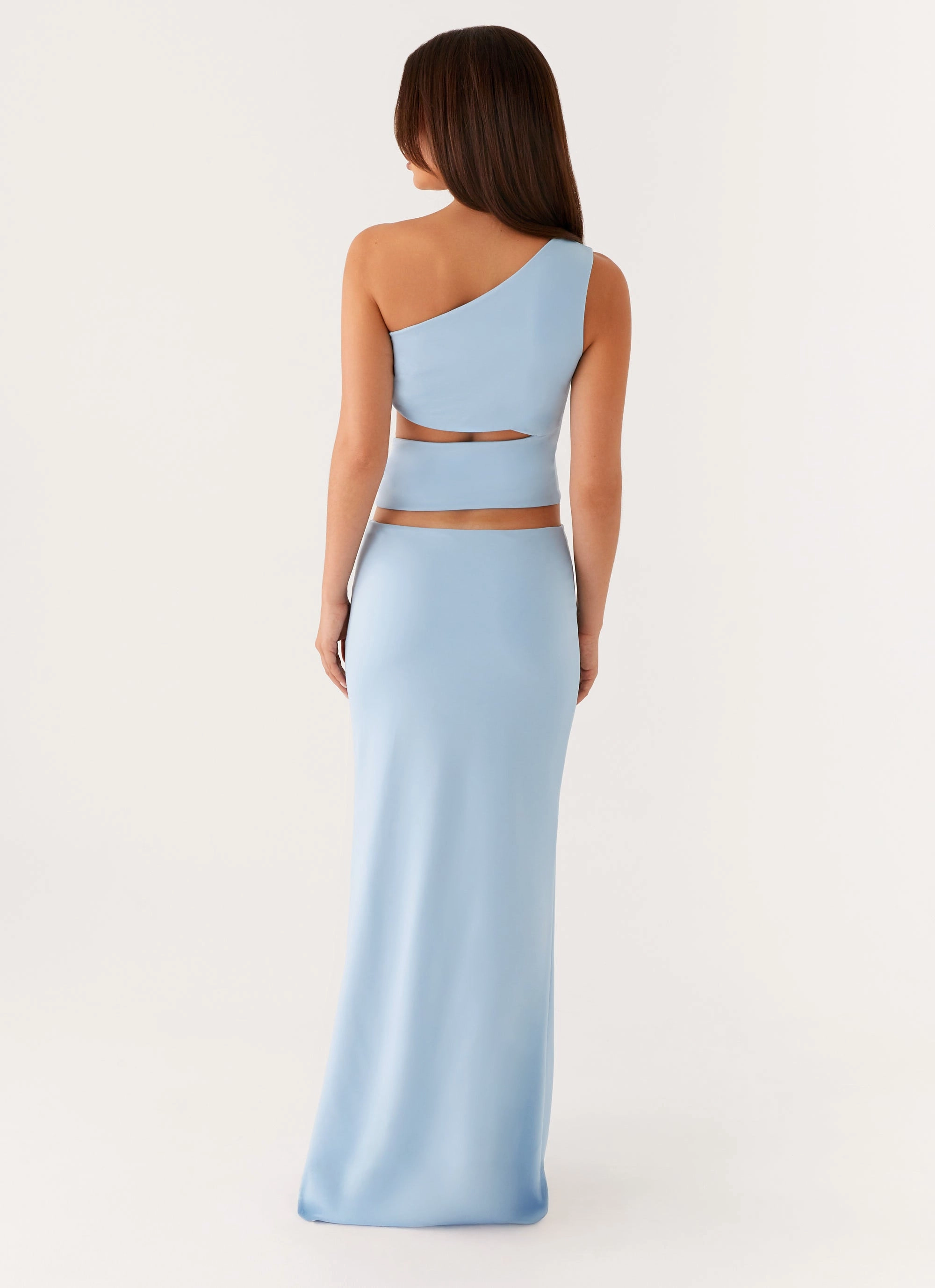 Quick Elegance LayeredHemline Laylani Cut Out Maxi Dress - Blue