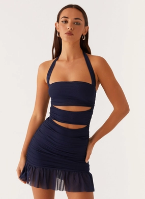 Light Volume Devyn Mini Dress - Navy