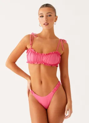 Anti Sag Reinforced Stitching El Nido Bikini Bottoms - Pink