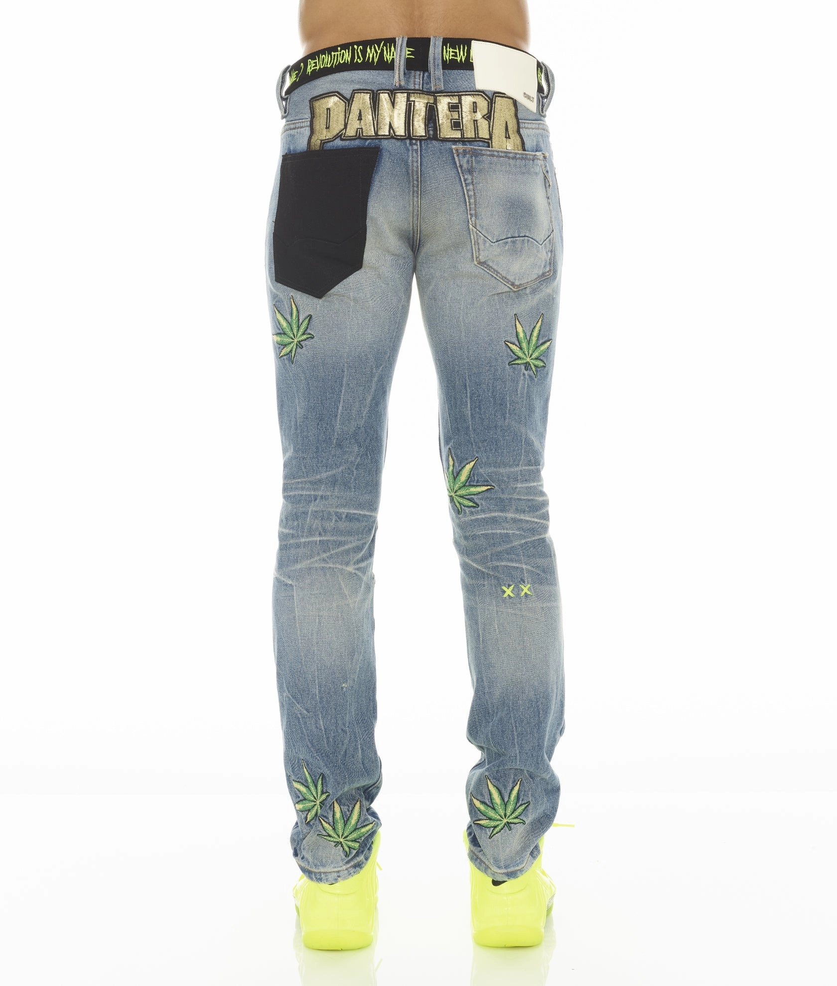 ROCKER SLIM RIDGED PANTERA IN PANTERA Couple Look Smooth Lightweight Denim Blend