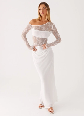 Take Your Time Maxi Dress - White Walk Mood