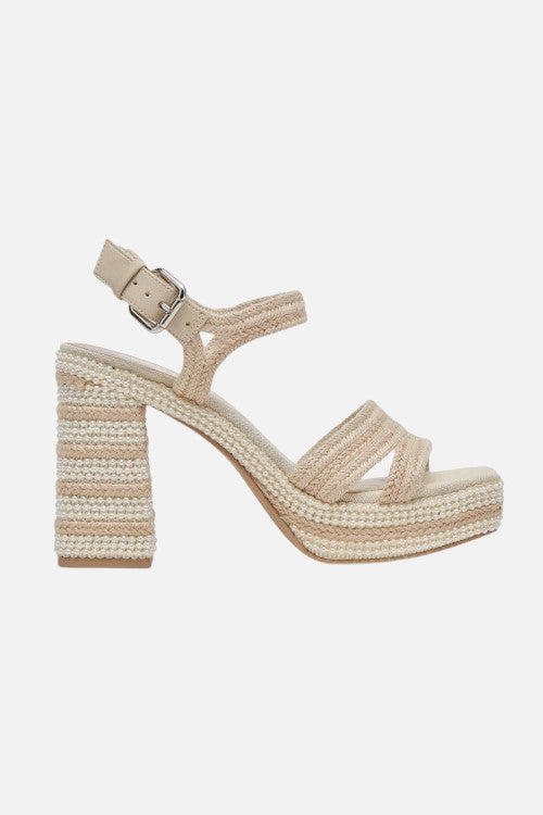 Dolce Vita Anira Pearl Heels in Ivory Pearls Reusable