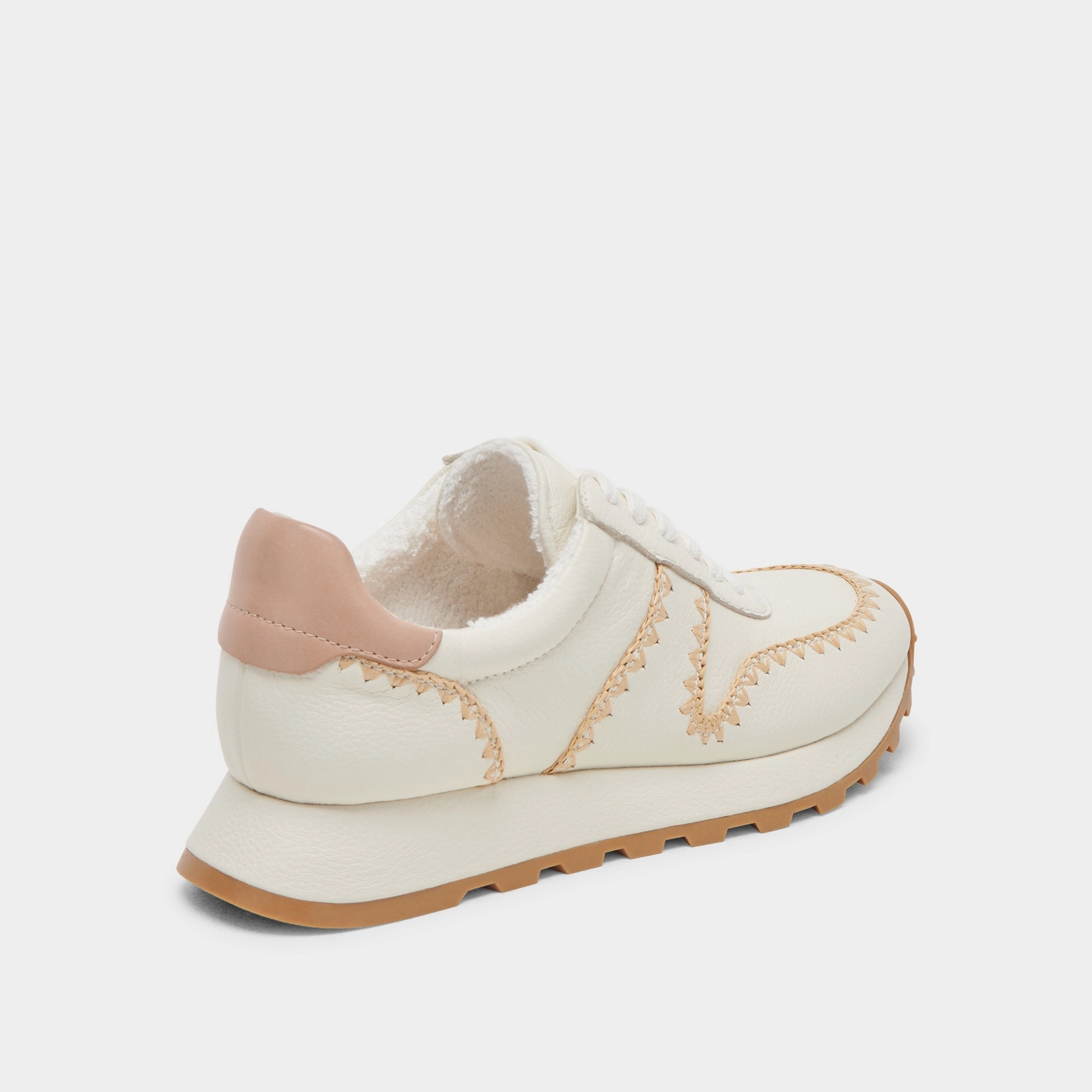 Elite Cushioning Comfortable Linings Dolce Vita Ayita Sneakers in White Leather