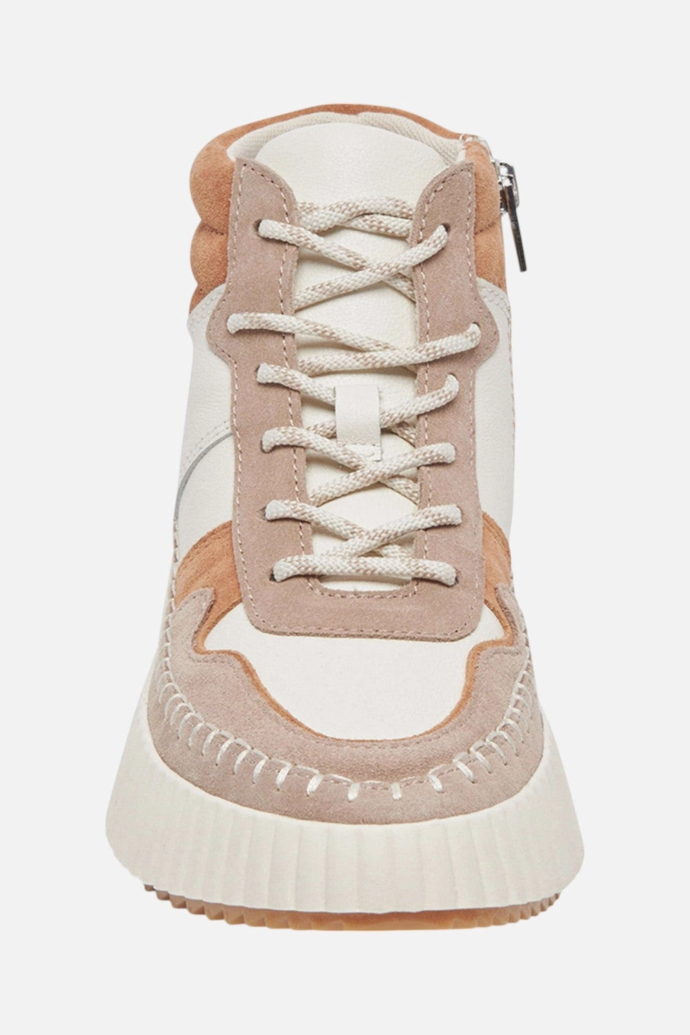 Relaxed Feel Dolce Vita Daley High Top Sneaker in Taupe Multi Suede