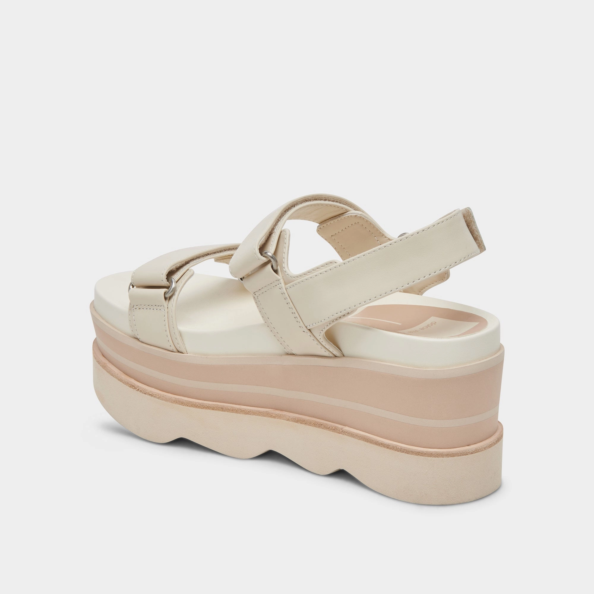 Cushioned Comfort Restful Fit Dolce Vita Izak Sandals in Ivory Leather