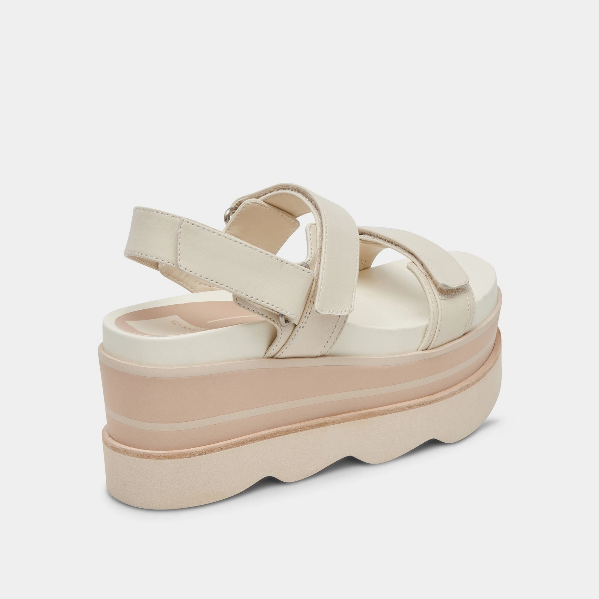 Dolce Vita Izak Sandals in Ivory Leather Instant Fit Sandals