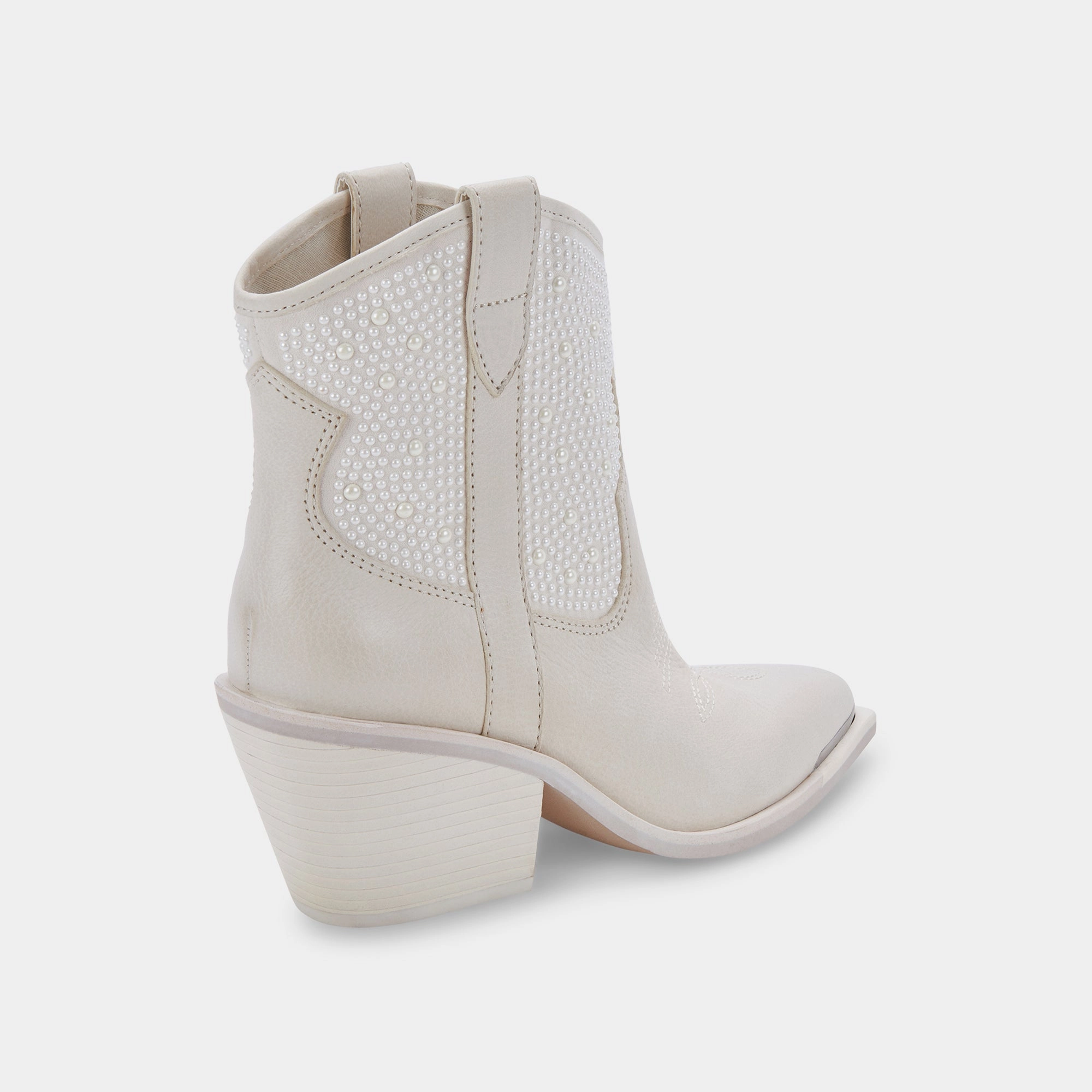 Dolce Vita Nashe Booties in Off White Pearls Festival Vibe